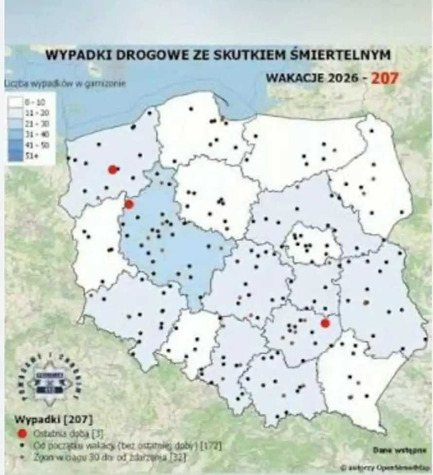 Policyjna Mapa Wypadków Drogowych: Refleksja nad tragicznymi zdarzeniami na drogach