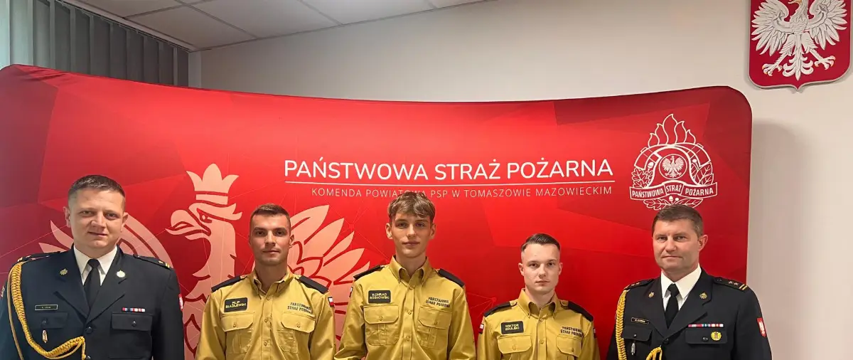 Ślubowanie nowo przyjętych strażaków w Tomaszowie Mazowieckim