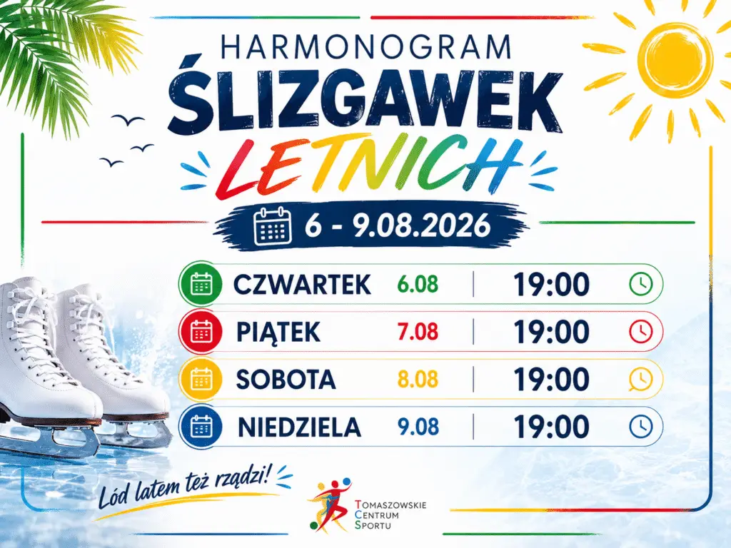 Harmonogram letnich ślizgawek w Arenie Lodowej w Tomaszowie Mazowieckim